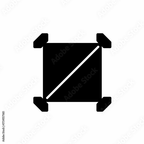 Selection tool or boundary box icon in a simple black glyph style