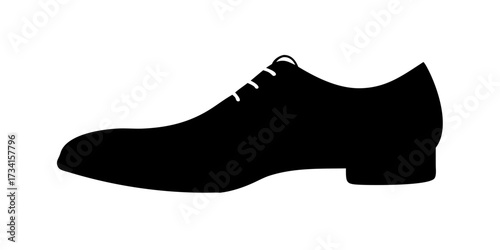 oxford shoes icon silhouette vector illustration.