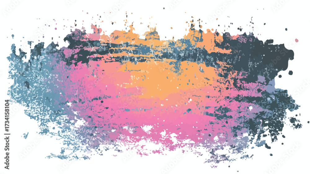 Obraz premium Abstract Distorted Grunge Layer with Noise Destruction Vector Illustration