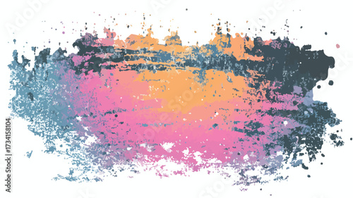 Abstract Distorted Grunge Layer with Noise Destruction Vector Illustration