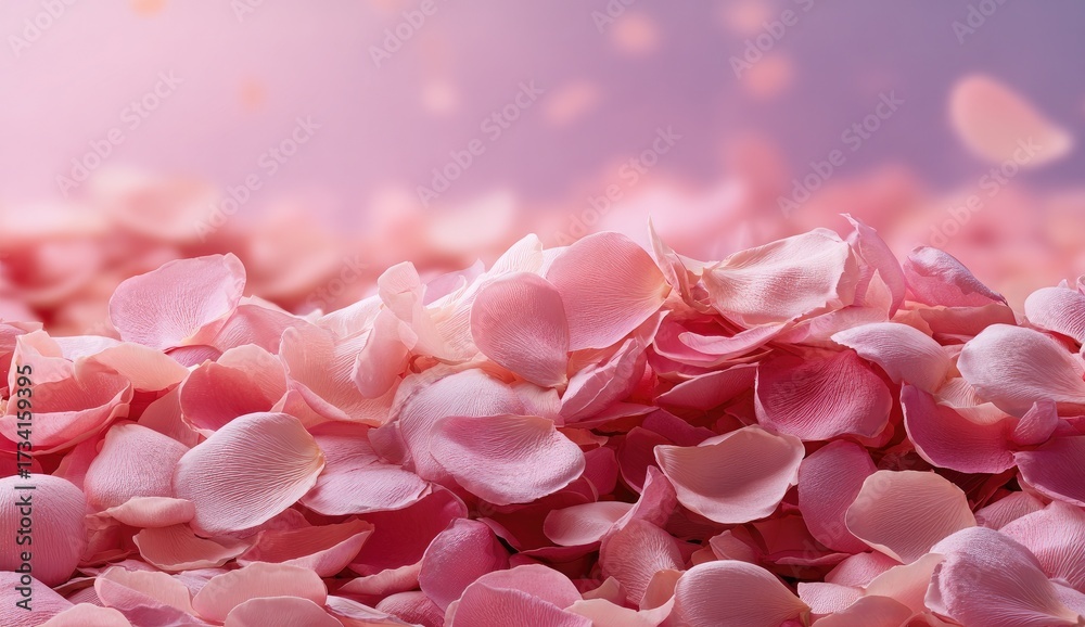Obraz premium Soft pink rose petals, gentle bokeh