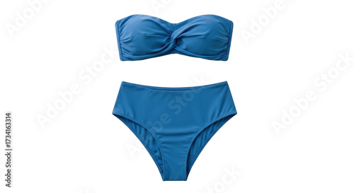 Tableau sur toile Isolated blue swimwear set, fashion shoot for summer vacation, seaside, sunny be