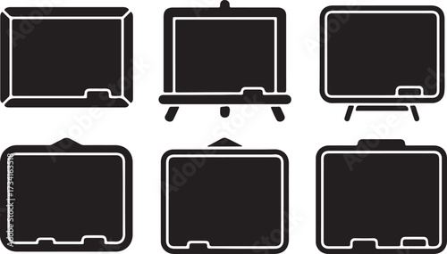 Blackboard Silhouette Empty Frame School Classroom Teaching Lesson Education Board