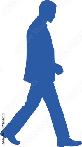 Design of walking man draw