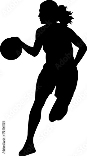 Design of female basketball player