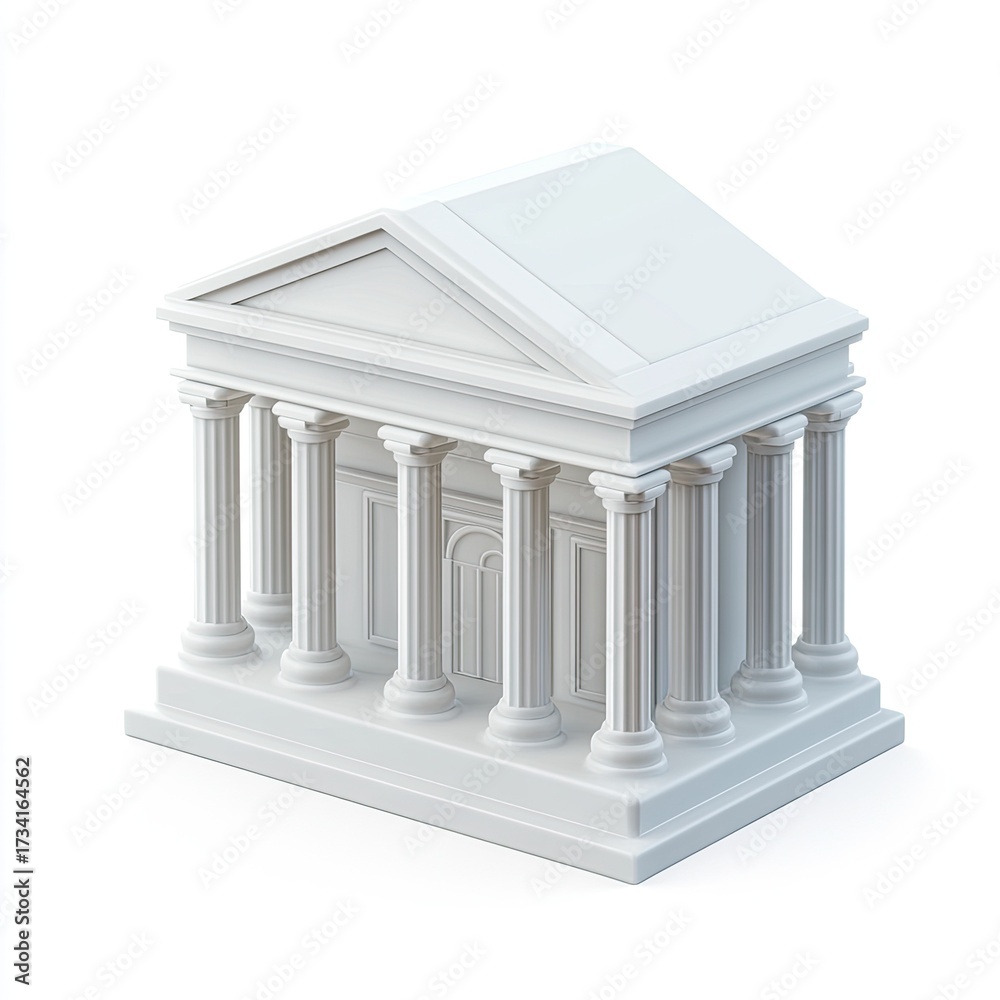 Obraz premium Small, white, classical temple model