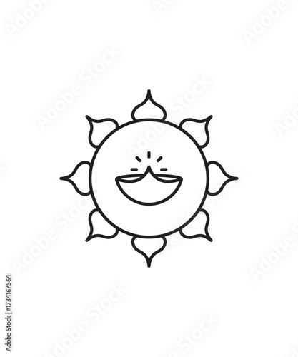 oil lamp icon, vector best line icon.