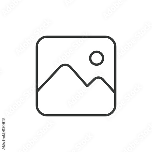 Image Gallery Icon. Minimal Line Photo Picture Symbol