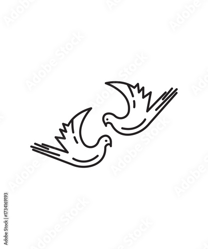 love bird icon, vector best line icon.