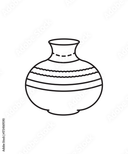 pot icon, vector best line icon.