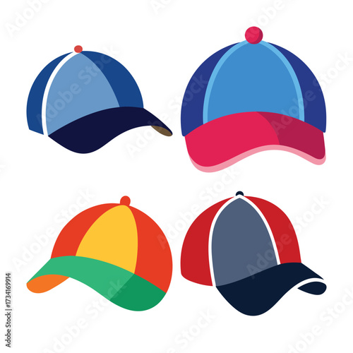 Baseball Cap Colorful Sports Hat Collection