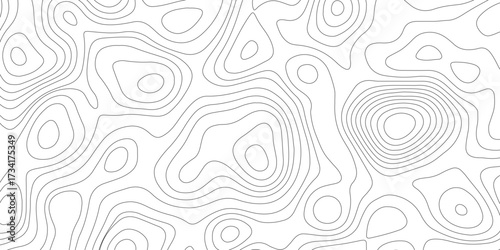 Topographic map background geographic line map with elevation assignments. Modern design with White background with topographic wavy pattern design.paper texture Imitation of a geographical map shades