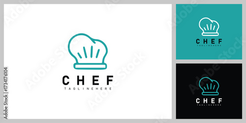 Chef Hat Symbol – Culinary, Food and Restaurant Logo Design Vector
