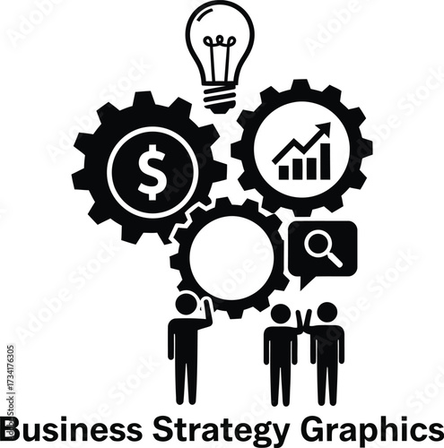 Business strategy and innovation concept with teamwork and growth