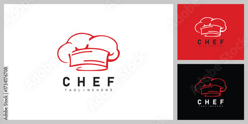 Chef Hat Symbol – Culinary, Food and Restaurant Logo Design Vector
