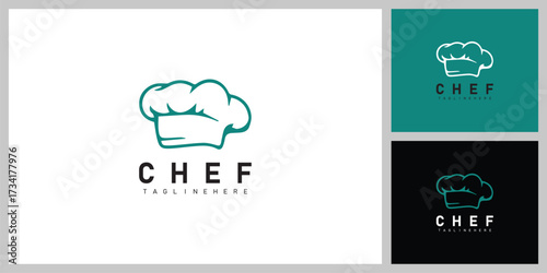 Chef Hat Symbol – Culinary, Food and Restaurant Logo Design Vector
