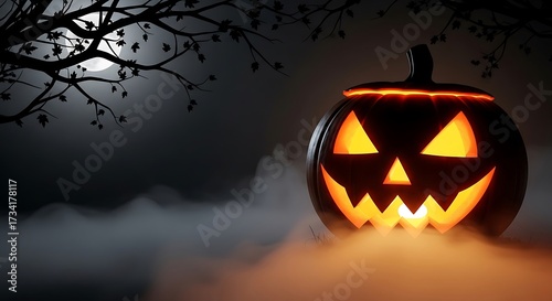 Spooky Halloween Pumpkin.