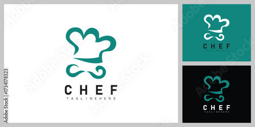 Chef Hat Symbol – Culinary, Food and Restaurant Logo Design Vector
