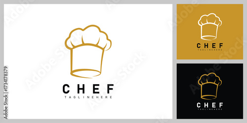 Chef Hat Symbol – Culinary, Food and Restaurant Logo Design Vector
