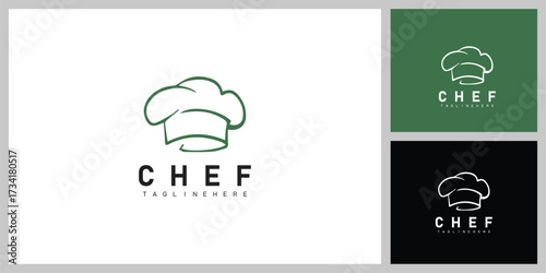 Chef Hat Symbol – Culinary, Food and Restaurant Logo Design Vector
