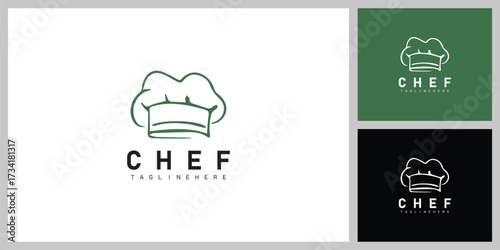 Chef Hat Symbol – Culinary, Food and Restaurant Logo Design Vector
