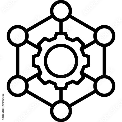 Organizational Alignment line icon