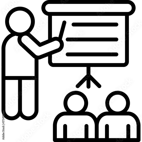 Training Program line icon