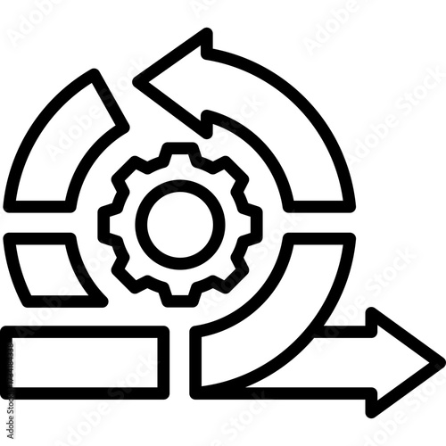 Agile Transformation line icon