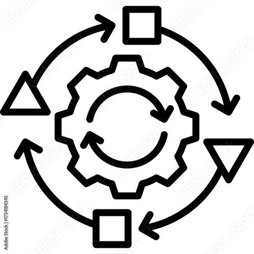 Process Adaptation line icon