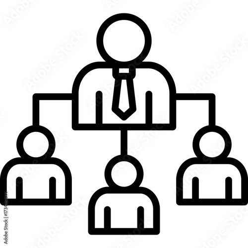 Change Leadership line icon