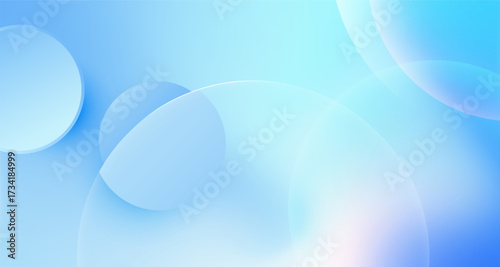 Modern gradient abstract background with glass circles and soft blur vector.
