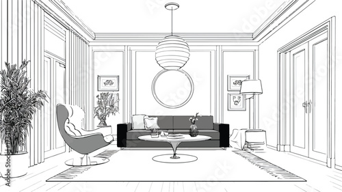 Elegant Contemporary Living Space Interior Design Inspiration