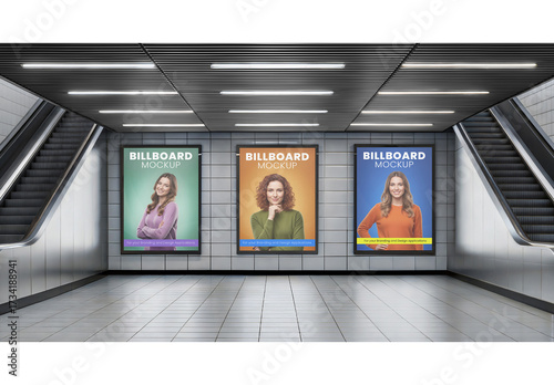 Subway Billboard Mockup