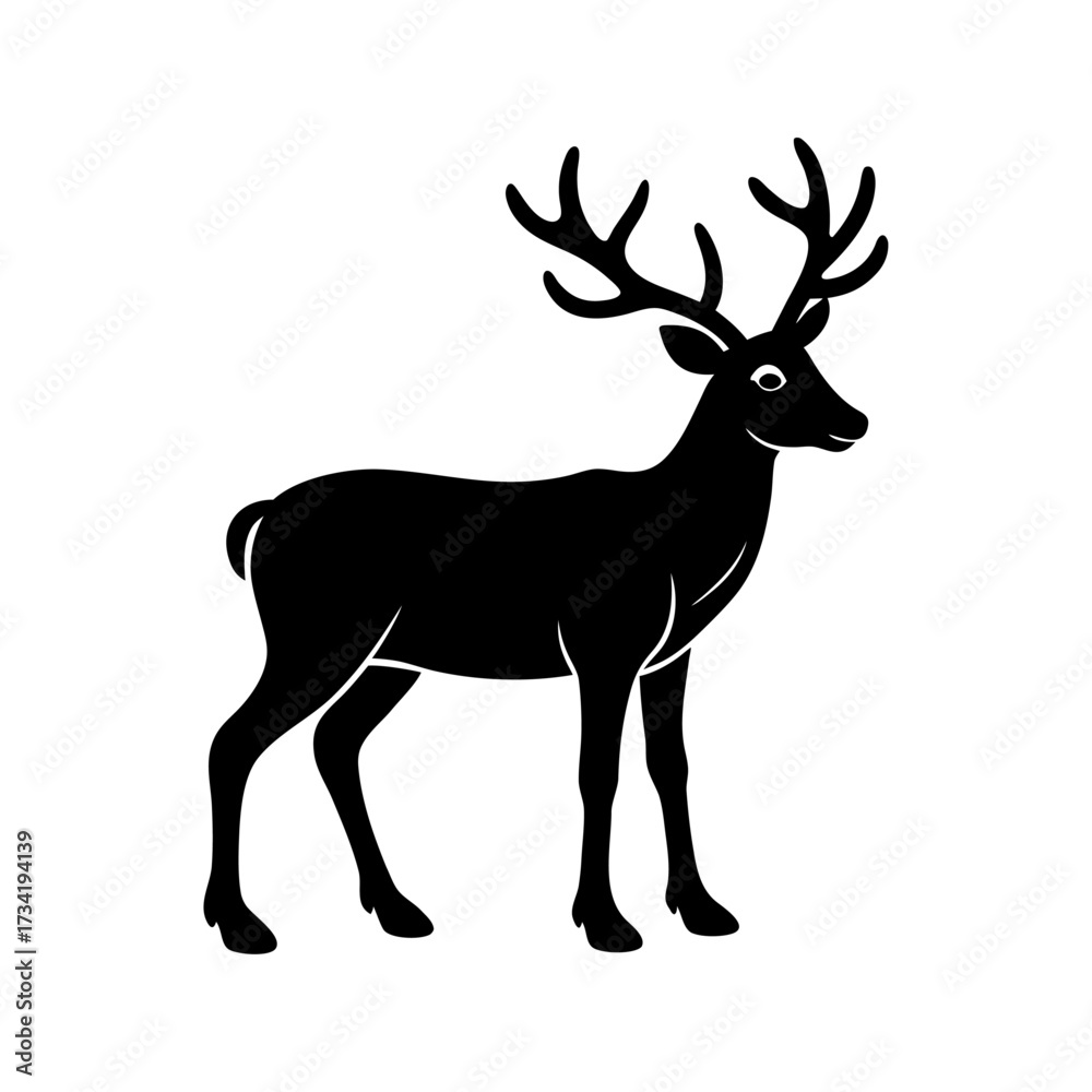 Obraz premium deer silhouette vector
