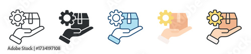 Package Management Icon Set Multiple Style Collection