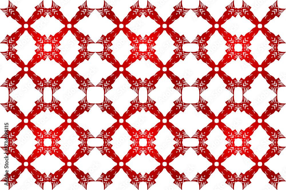 Fototapeta premium Red floral heart pattern vector seamless vintage wallpaper design fabric texture