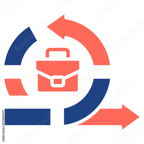 Business Agility glyph color icon
