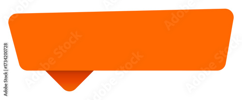 blank sticker. blank orange sign isolated on transpatent background