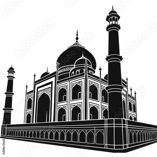 taj mahal vector illustration