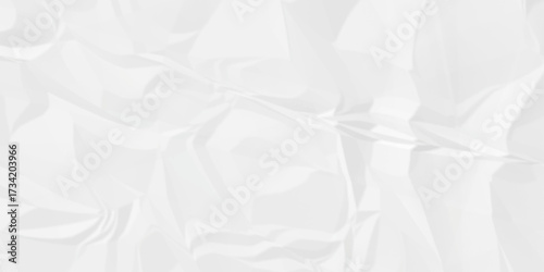 Crumple crushed aged white obsolete rumple craft design. wrinkle ripped creased white crumple aged closeup recycled document grunge paper background.	
