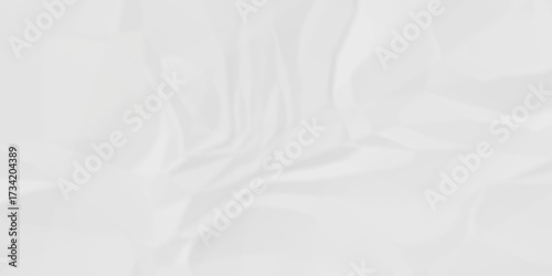 Crumple crushed aged white obsolete rumple craft design. wrinkle ripped creased white crumple aged closeup recycled document grunge paper background.	