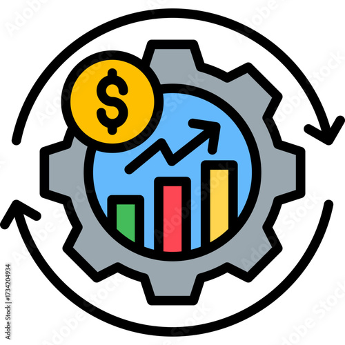 Energy Optimization lineal color icon