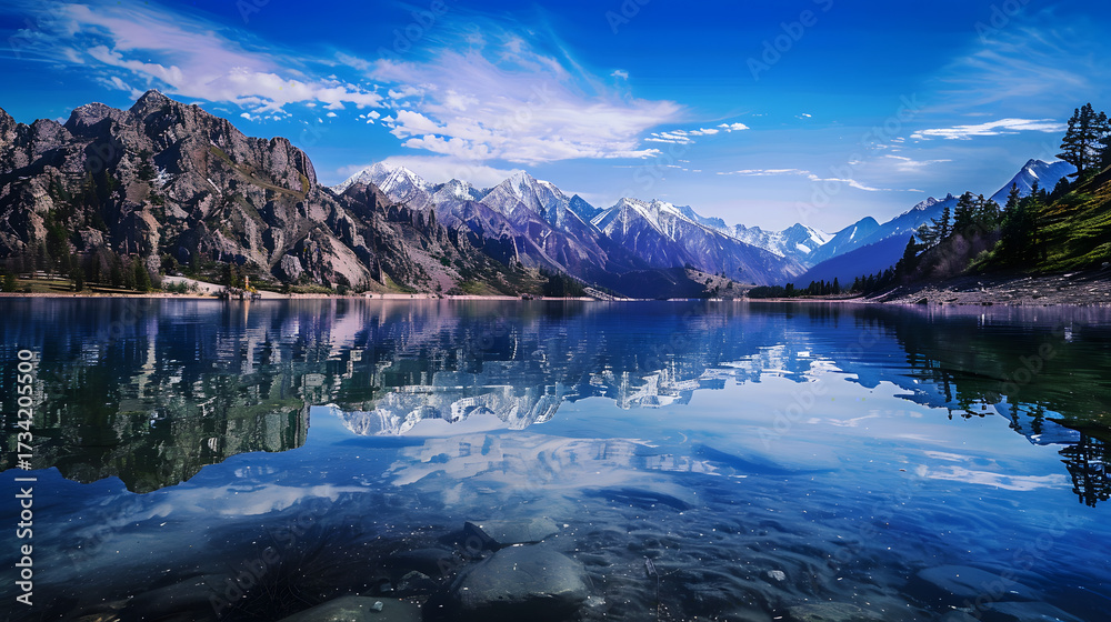 Fototapeta premium Mountain lake reflection