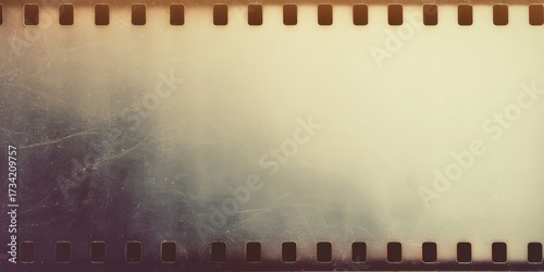 Vintage film strip with a faded appearance in soft colors