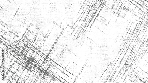 textured white surface with numerous overlapping gray lines and dots creating a distressed effect.