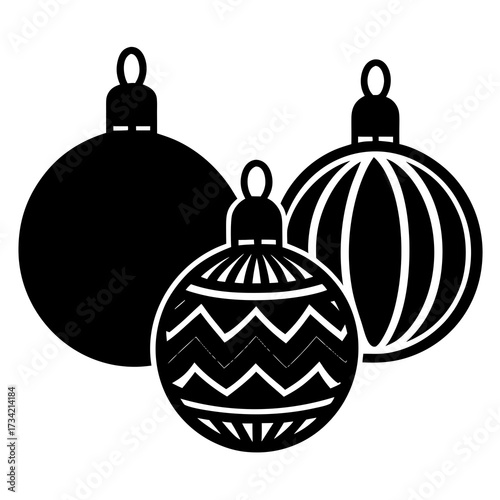 set of christmas decorations