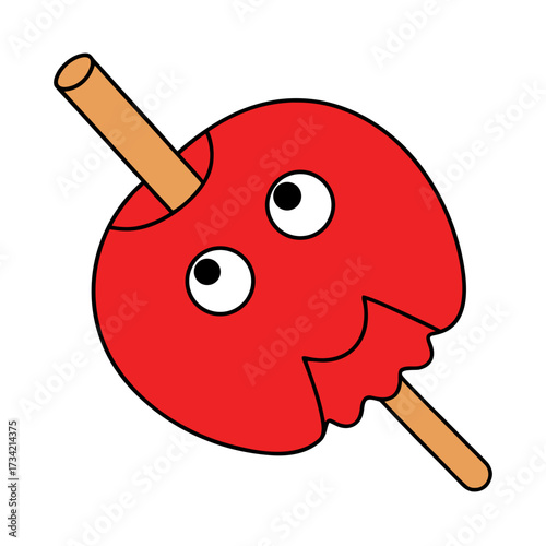 illustration of a red ice cream