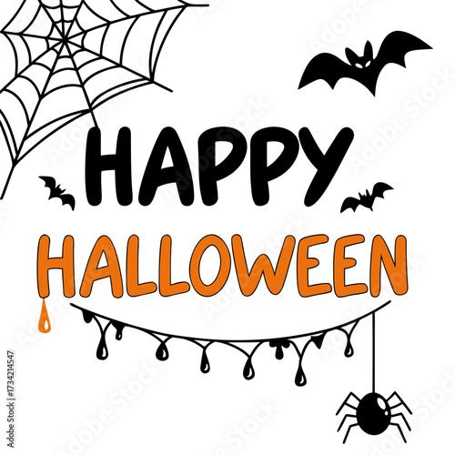 halloween background with spider