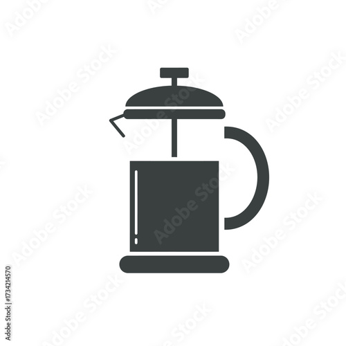 French Press Coffee Maker Icon.