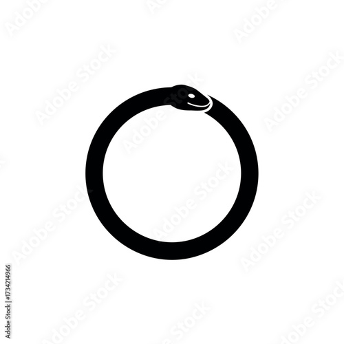 Ouroboros ancient symbol of eternity and cyclical renewal.